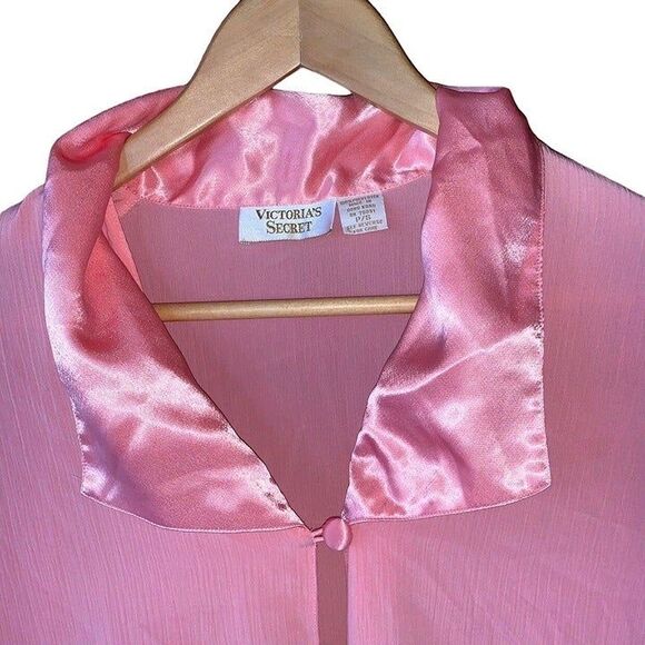 Vintage Victorias Secret Pink Button Up Top Small - Picture 3 of 7